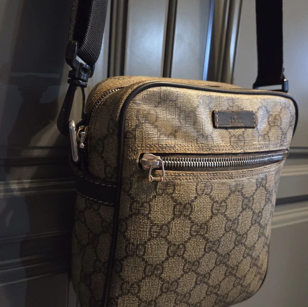 Gucci Vintage Crossbody Bag - Brown Italy Made - Picture 13 of 15